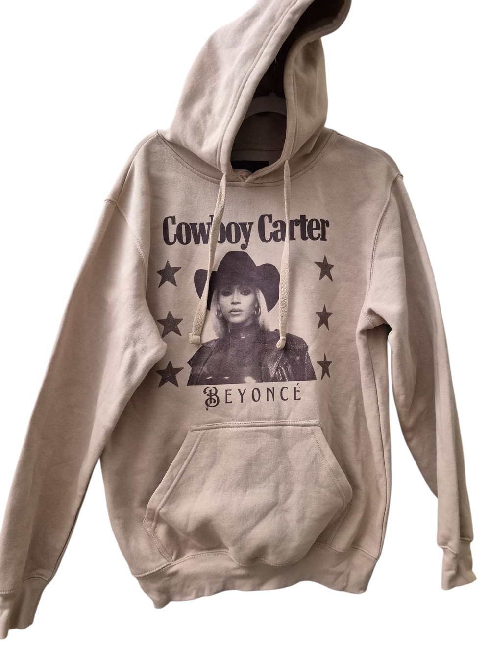 💕Cowboy Carter Tan/Beige Graphic Hoodie Size M💕